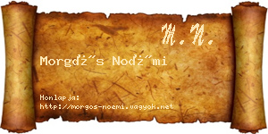 Morgós Noémi névjegykártya